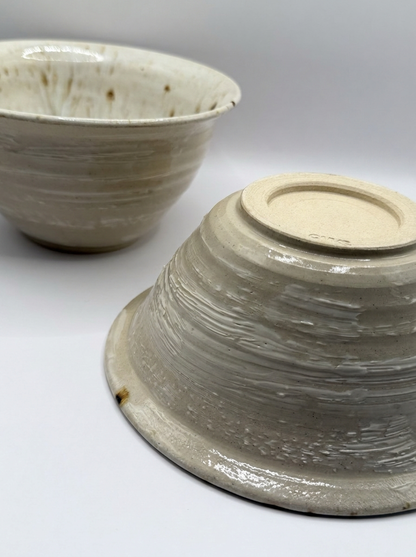 White Hakeme Slip Bowls