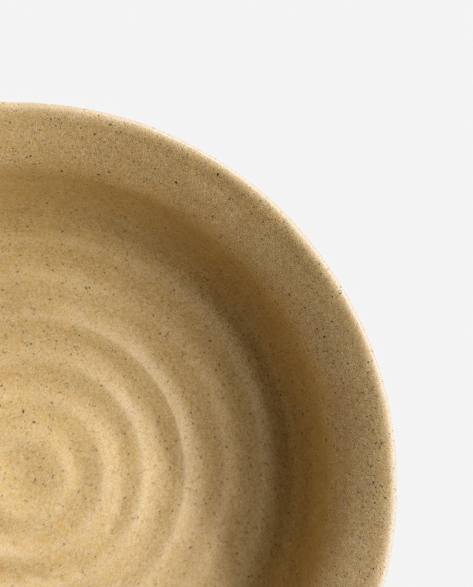 Ripple Bowl Plate | Butter Yellow