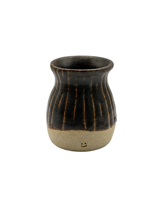 Small Bud Vase | Stripe | Chocolate