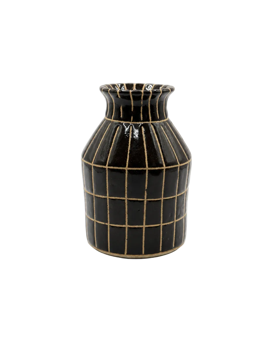 Bud Vase | Grid | Chocolate
