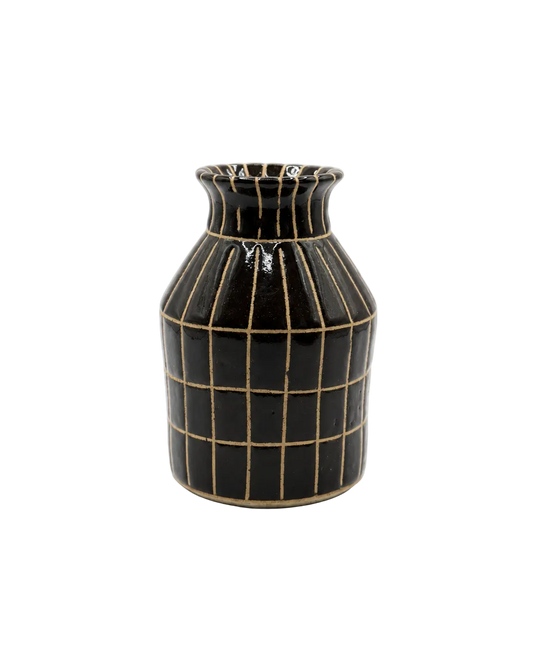Bud Vase | Grid | Chocolate