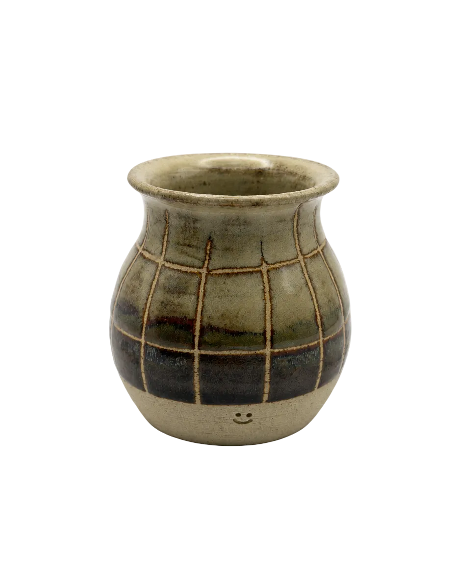 Small Bud Vase | Grid | Ink