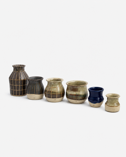 Small Bud Vase | Stripe | Chocolate