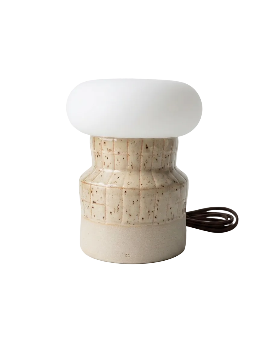 Grid Lamp 01 | Ecru Grain